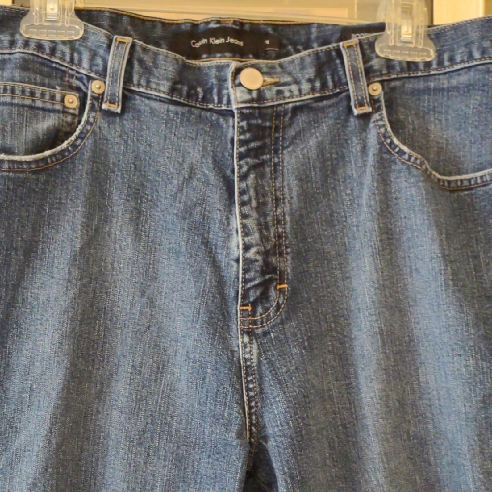 Calvin Klein Women's Boot Cut Jeans - Dark Blue - Picture 3 of 9